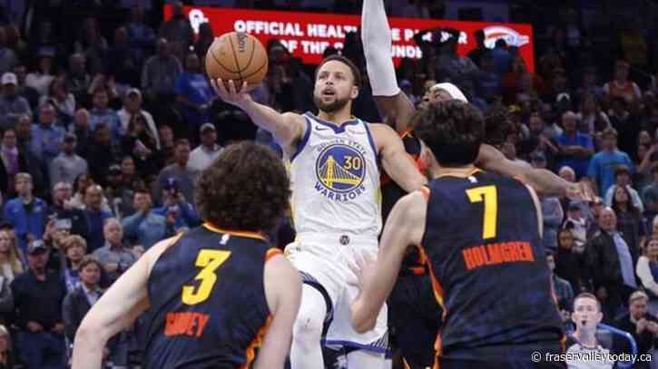 NBA roundup: Curry makes layup with 0.2 seconds left, Warriors outscore beat 141-139