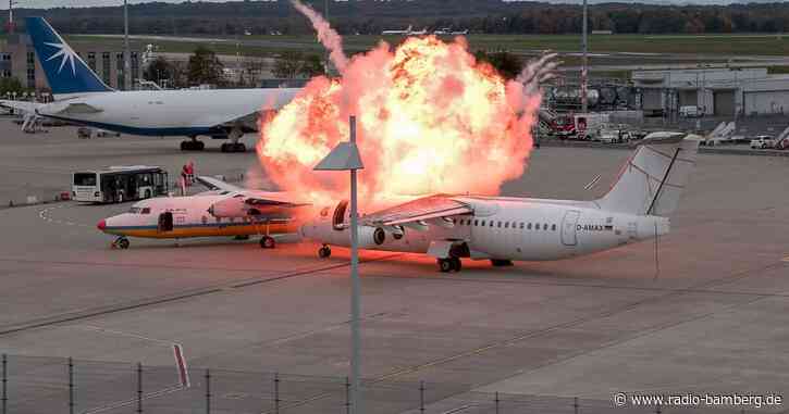 Feuerball am Flughafen: Proben den Notfall