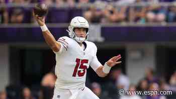 Sources: Cards rookie QB Tune expected to start