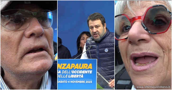 Da “aveva ragione Oriana Fallaci” a “non è giusto che paghino i palestinesi”: le voci contraddittorie della piazza pro-Israele voluta da Salvini