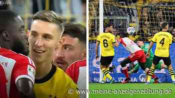 Schlotterbeck scherzt vor Ecke mit Upamecano – kurz darauf klingelt‘s im BVB-Kasten