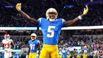 Chargers enter MNF without WR Palmer (knee)