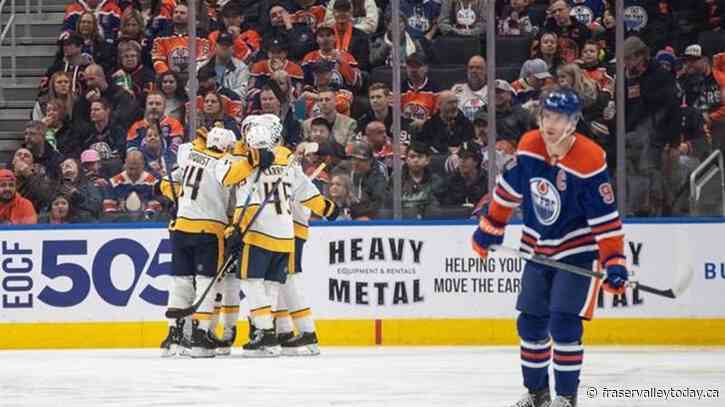 O’Reilly’s hat trick leads Predators past Oilers 5-2