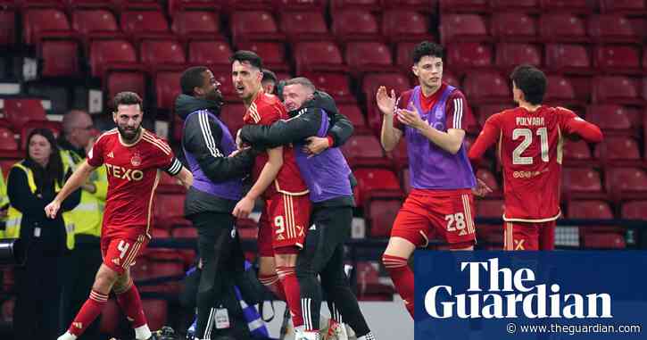 Miovski strike beats Hibs to earn 10-man Aberdeen place in League Cup final