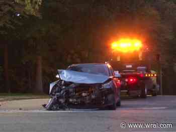 Person taken to hospital after crash involving overturned vehicle in Raleigh