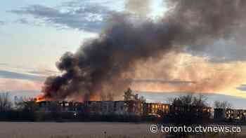 Large fire breaks out at under-construction townhouse complex in Vaughan, nearby residences evacuated