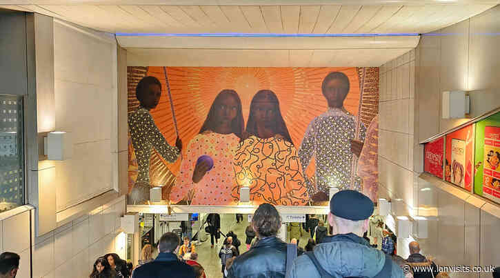 Renaissance meets Brixton: Jem Perucchini’s ‘Rebirth of a Nation’ glows inside Brixton tube station