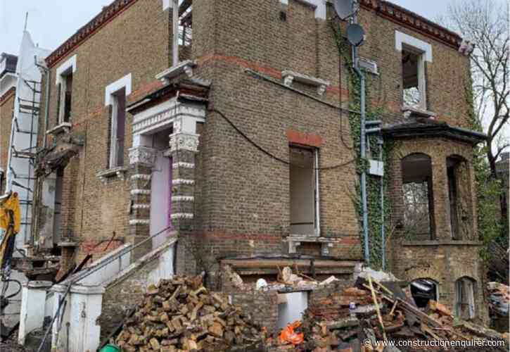Labourer  cheats death in demolition masonry fall