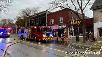 Orillia's Mississaga Street closed for early-morning fire
