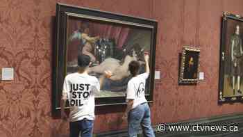 Climate activists smash glass protecting Velazquez's Venus painting in London's National Gallery