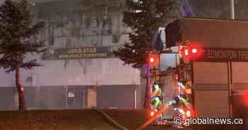 Crews called to fire at south Edmonton commercial building late Sunday night