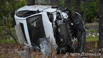 Open beer cans found inside vehicle after rollover in Innisfil