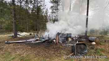 Mother and son burned in cabin explosion