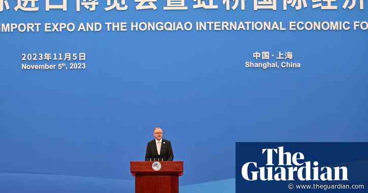 Albanese offers gentle rebuke over China’s ‘unnecessary barriers to trade’ at Shanghai expo