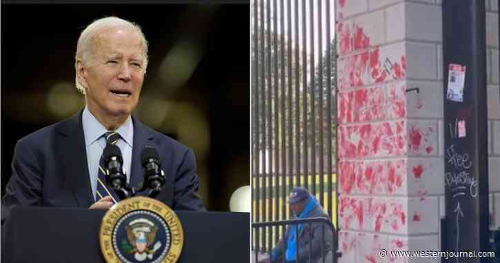 Angry Mob Left Joe Biden Personalized Message on White House Gates