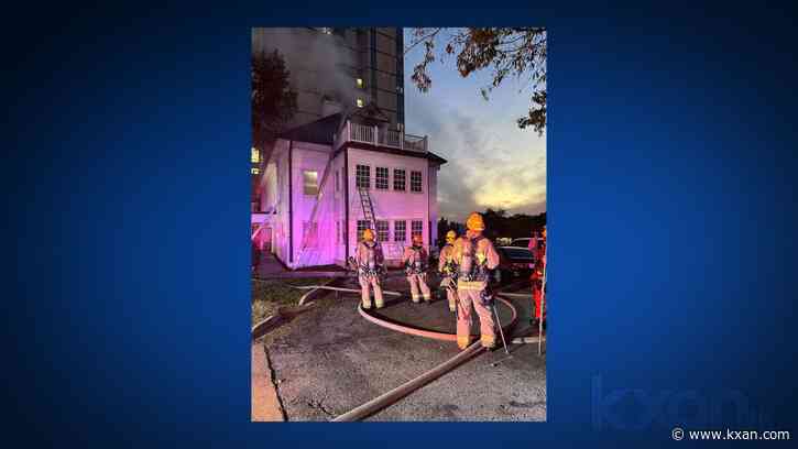 Dog rescued as AFD crews responding to structure fire on Guadalupe Street