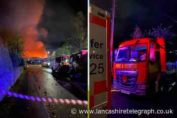 Longridge fire sees 10 engines tackle blaze overnight