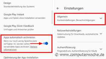 Android: Mehr Speicherplatz durch App-Archivierung