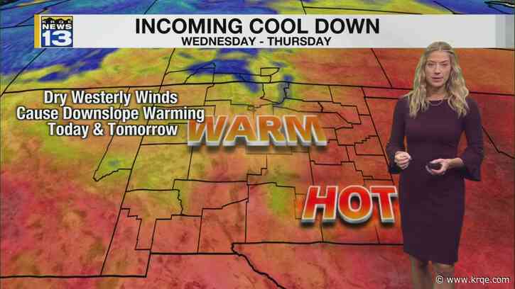 Record-warm and windy day around New Mexico