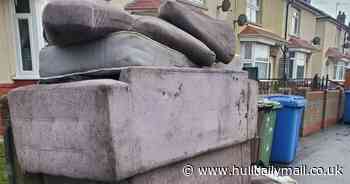 Two people fined for dumping furniture on a footpath and rubble in the middle of a car park in East Yorkshire