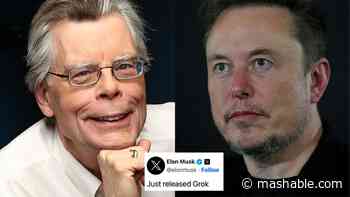 Stephen King trolls Elon Musk over his new AI chatbot