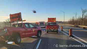Two crashes on Highway 400 in Bradford injures 5, including 2 critically