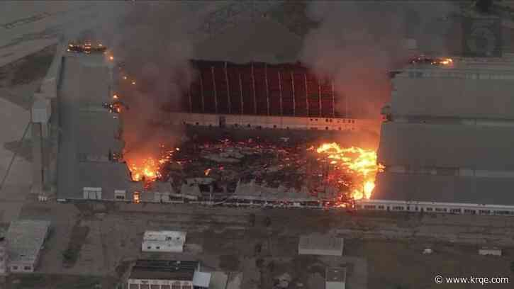 Historic hangar at former air base in California engulfed in flames 