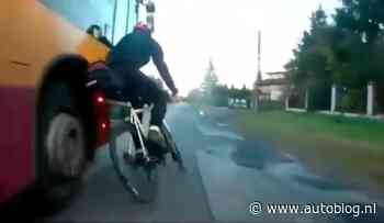 Video: buschauffeur heeft geen tijd voor brede fietser