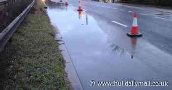 Vehicle 'loses control and hits barrier' on A63 as standing water issue persists