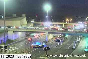 One person taken to hospital after Tyne Tunnel five-vehicle crash