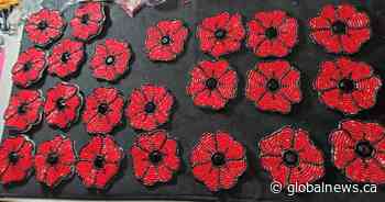 Regina artist creates beaded poppies in honour of Indigenous Veterans Day