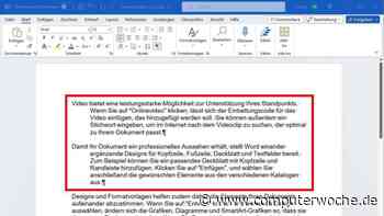 Microsoft Word: Hängenden Einzug einfügen