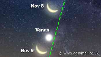 Look up tonight! The moon will 'smile' at Venus in 'one of the most beautiful celestial sights of 2023' - here's how to see it from the UK
