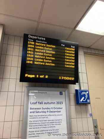 Watford Junction to London Euston trains cancelled