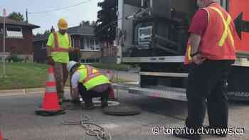 Sewage leak in the Old Mill area could be related to removal of trapped boring machine