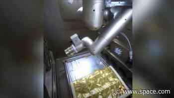 Surprise! China's space station has a 3rd, mini robotic arm. Watch it in action (video)