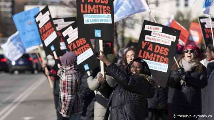 Public sector strikes: Quebec nurses, health staff launch two-day walkout