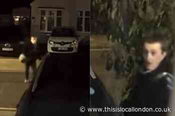 Havering Police search for man filmed 'stealing from car'