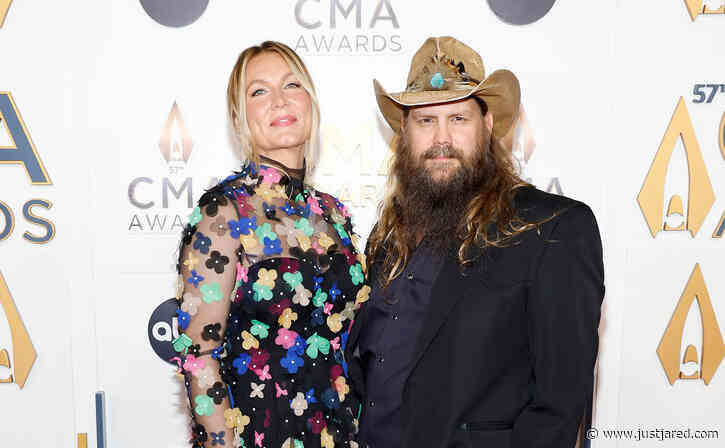 Chris Stapleton Gets Wife Morgane's Support at CMA Awards 2023 - Red Carpet Photos!
