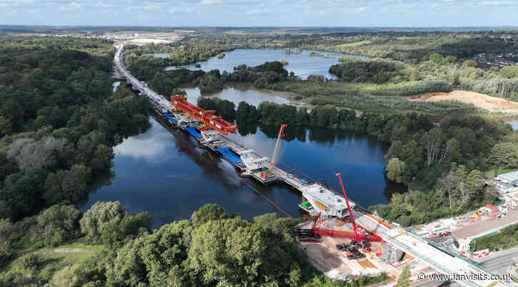 HS2’s Colne Valley railway viaduct reaches construction halfway point