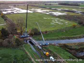 Am Tränkedamm bei Kästorf entsteht die Isetal-Brücke