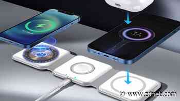 Charge three devices at once with this foldable and portable wireless charger for just $48