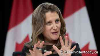 CP NewsAlert: Freeland to table fall economic statement on Nov. 21