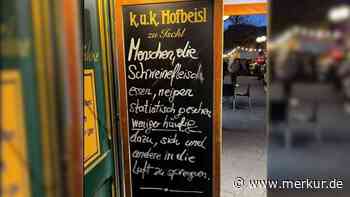 Skandal-Schild mit Islam-Witz sorgt in Österreich für Ärger – Wirt muss reagieren