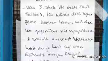 Süß oder unheimlich? Frau bittet Nachbar von gegenüber per Treppenhaus-Zettel um Date