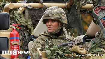 Catherine, the Princess of Wales, drives armoured vehicle