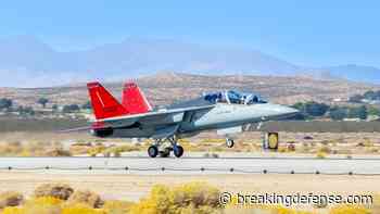 Air Force’s first T-7 touches down at Edwards AFB ahead of new test phase