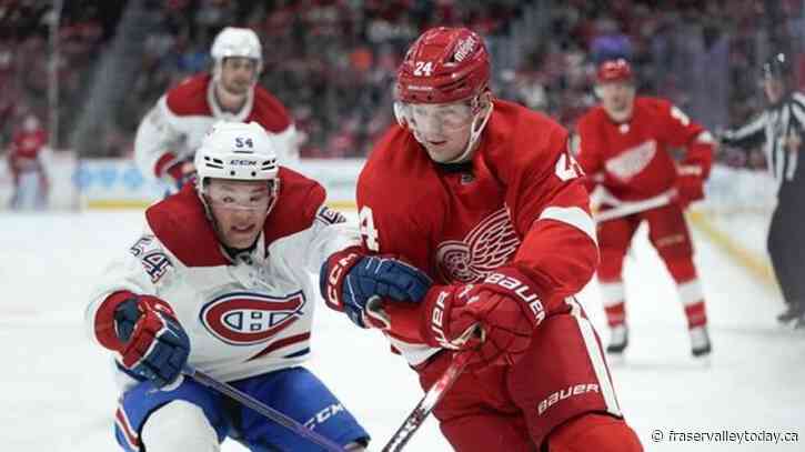 Caulfield scores in OT as Canadiens beat Red Wings 3-2