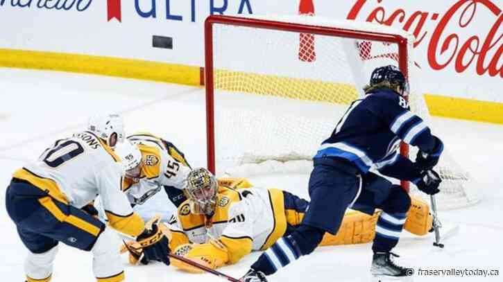 Connor’s hat trick leads Jets past Predators 6-3