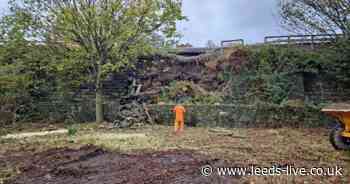 Dewsbury landslide pictures amid Huddersfield and Leeds train travel disruption